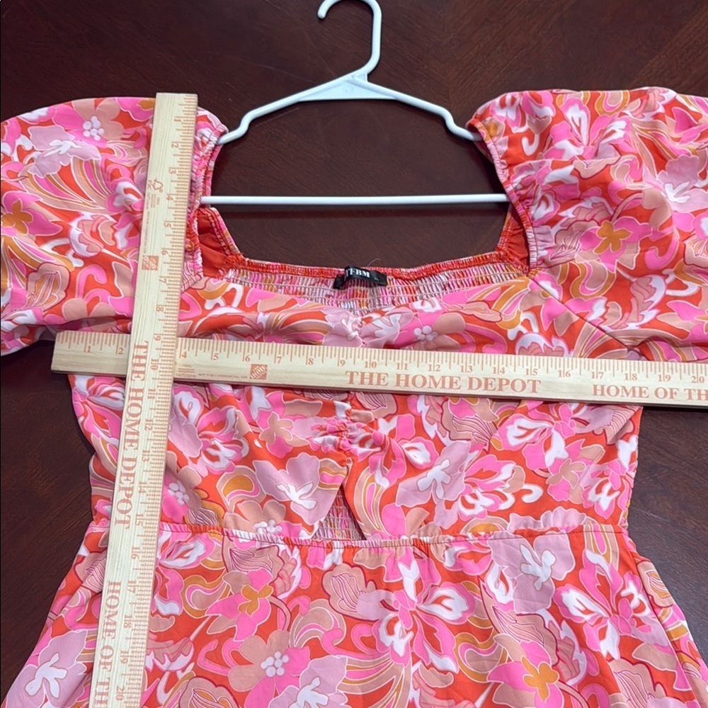 Psychedelic paisley 70s print cottagecore Floral Pink Maxi Dress - Picture 11 of 13